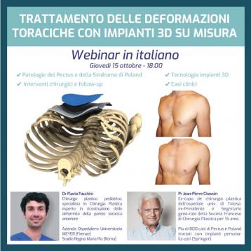 Webinar trattamento della parete toracica - 15 ottobre 2020